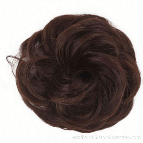 MYZYR 31inch 30g Hair Non-remy Hair Soft Hair Bun Curly Elastic Wavy Braid Headband Ponytail Women Donut Chignon ALL Colors